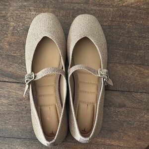 Me Too Beige Mary Jane Flats